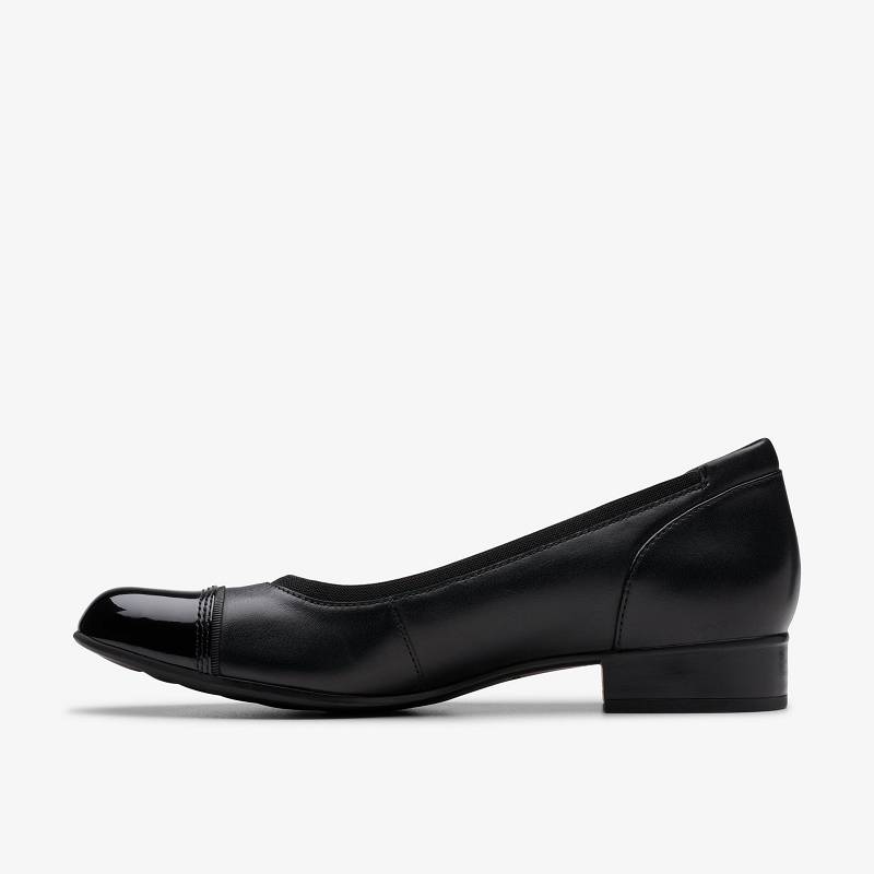 Black Leather Clarks Krystine May | CLKS-84989