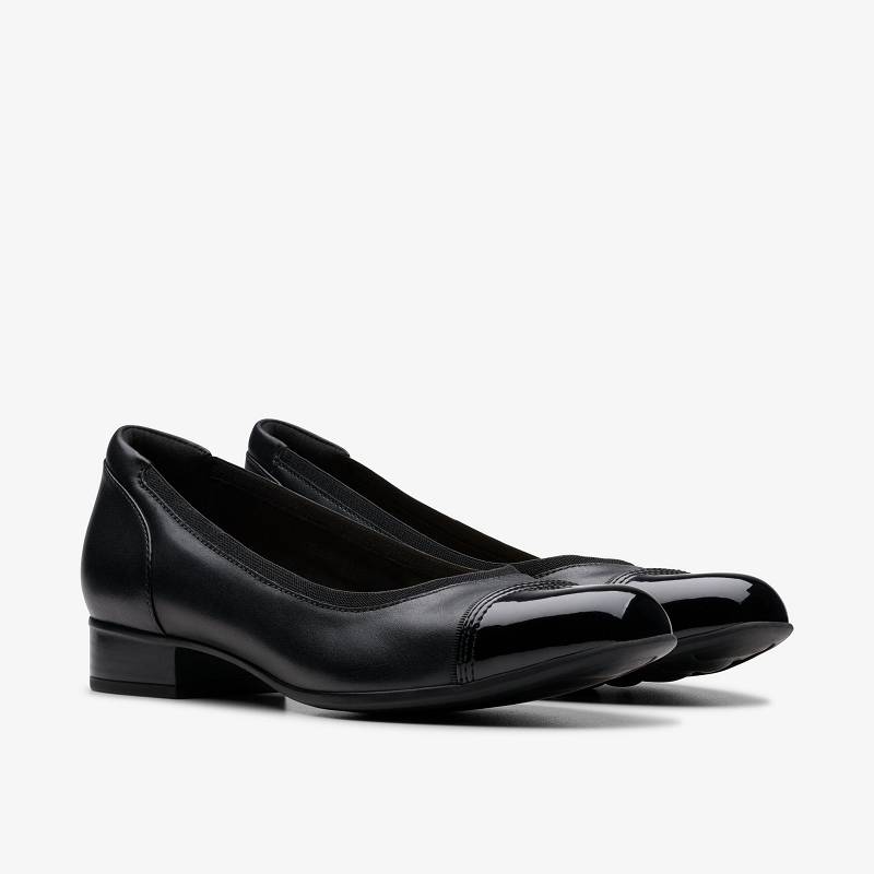 Black Leather Clarks Krystine May | CLKS-84989