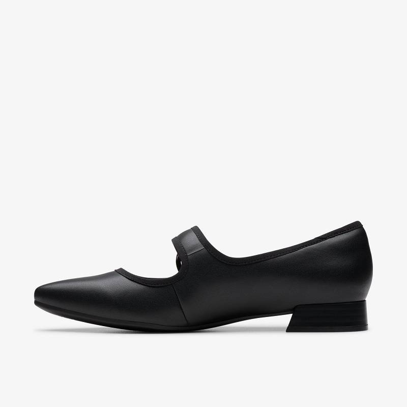 Black Leather Clarks Natalyn May | CLKS-85340