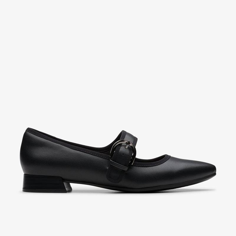 Black Leather Clarks Natalyn May | CLKS-85340