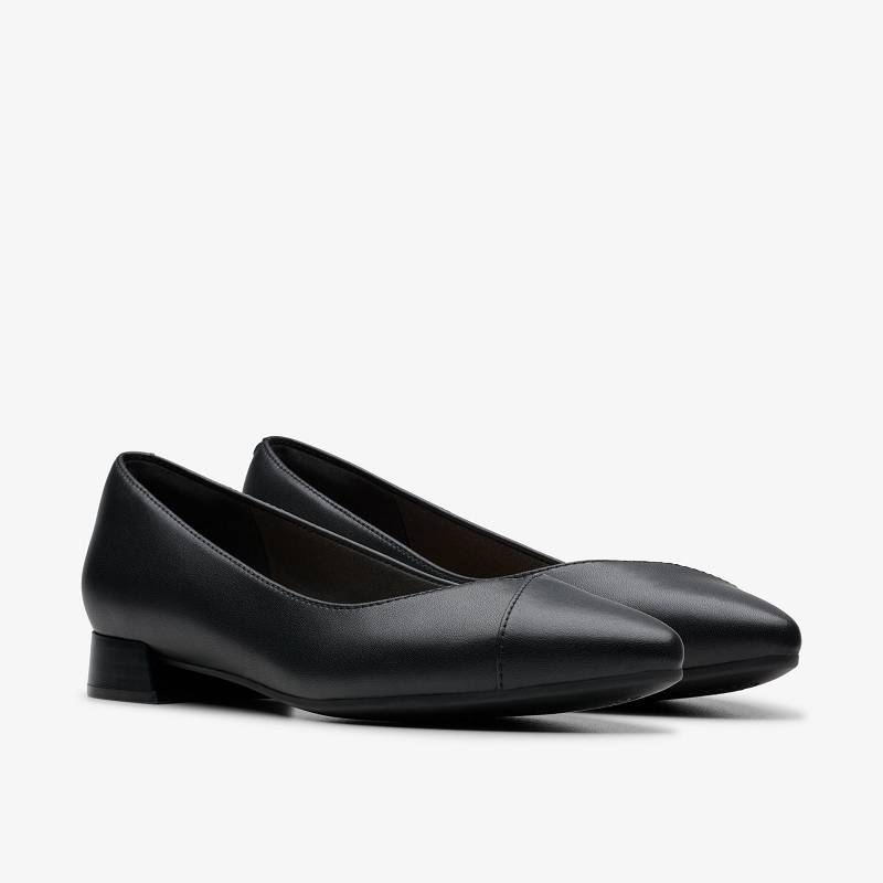 Black Leather Clarks Natalyn Wish | CLKS-85291