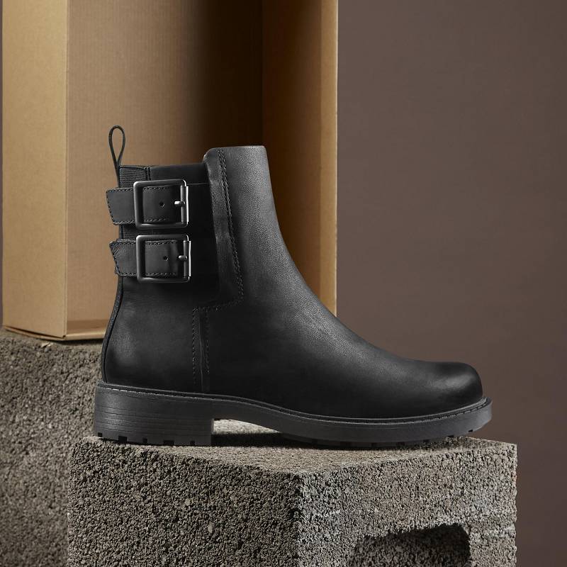 Black Leather Clarks Orinoco2 Bay | CLKS-85490