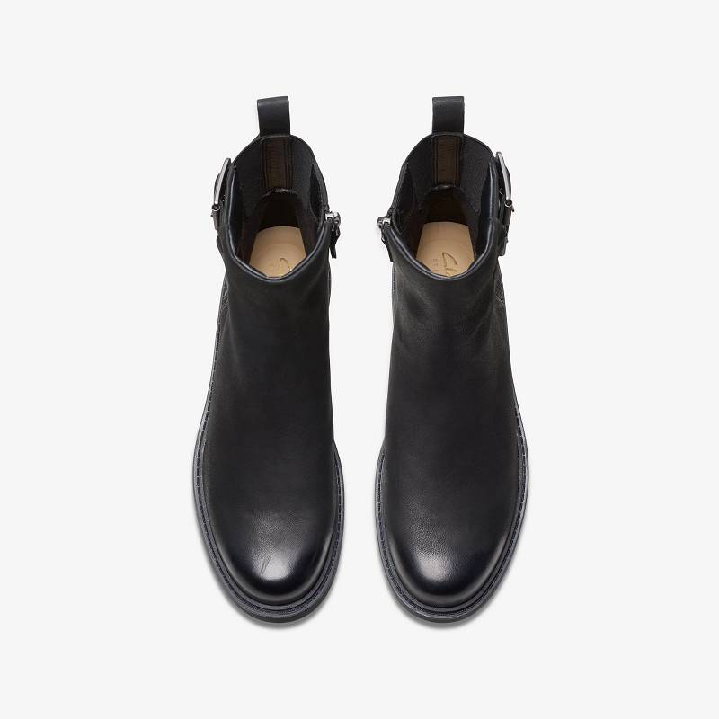 Black Leather Clarks Orinoco2 Bay | CLKS-85490