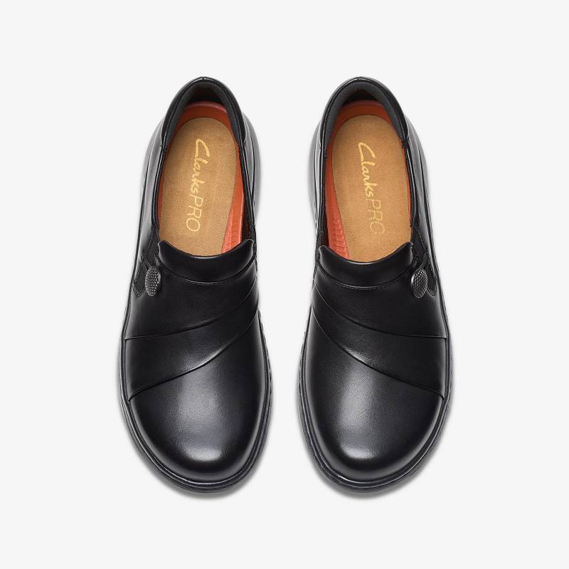 Black Leather Clarks Pro Lux | CLKS-84884