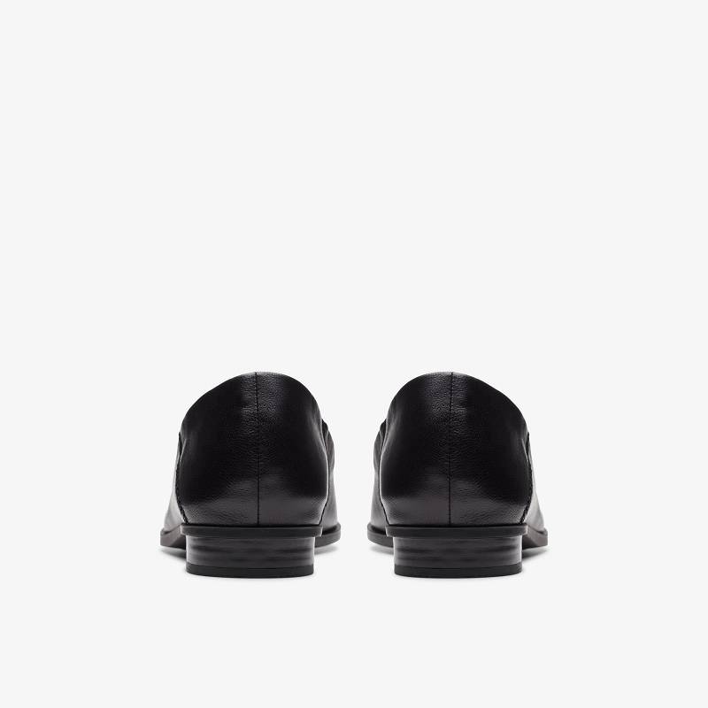 Black Leather Clarks Sarafyna Freva | CLKS-85379