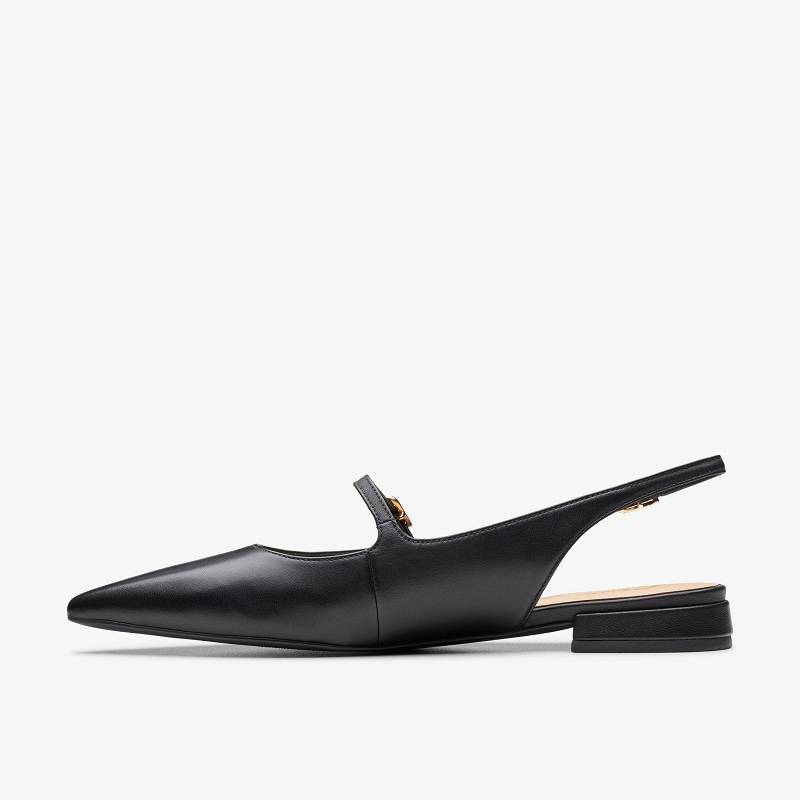 Black Leather Clarks Sensa 15 Shine | CLKS-85292