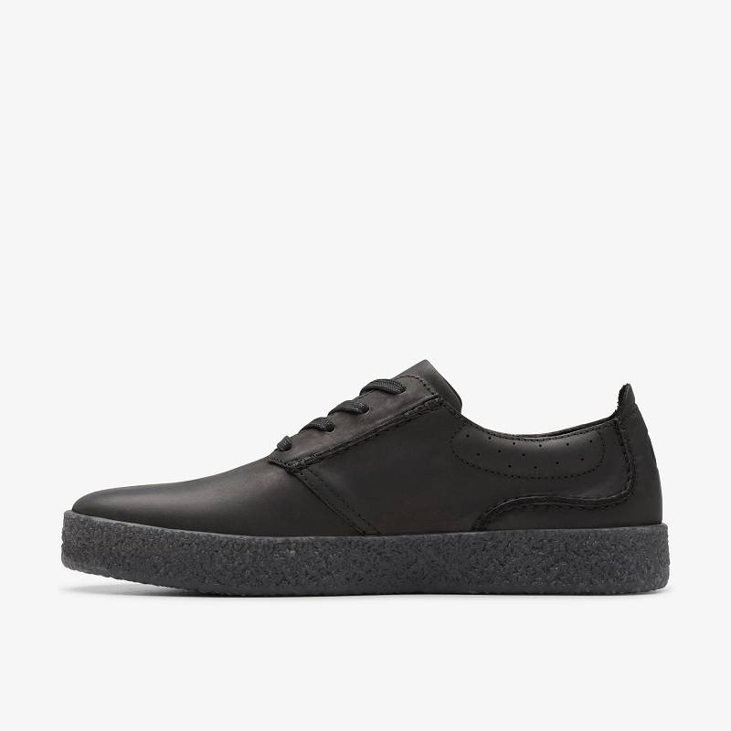 Black Leather Clarks Streethill Lace | CLKS-84238