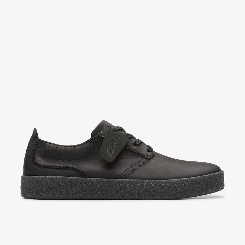 Black Leather Clarks Streethill Lace | CLKS-84238