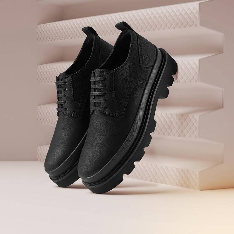 Black Nubuck Clarks Badell Lace | CLKS-84378