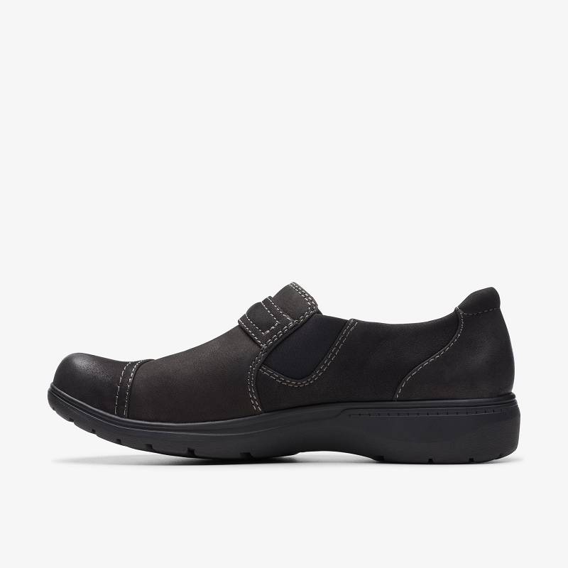 Black Nubuck Clarks Carleigh Pearl | CLKS-85306