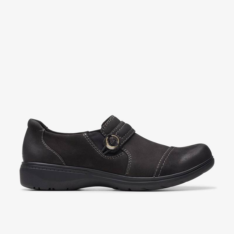 Black Nubuck Clarks Carleigh Pearl | CLKS-84798