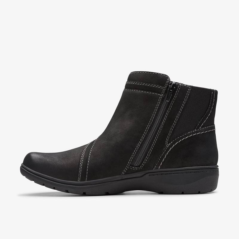 Black Nubuck Clarks Carleigh Style | CLKS-85543