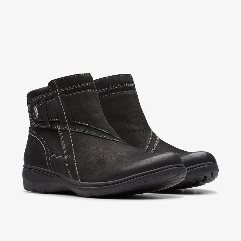 Black Nubuck Clarks Carleigh Style | CLKS-85543