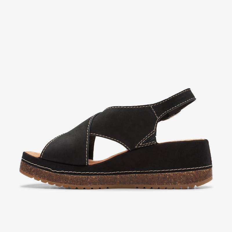 Black Nubuck Clarks Kassanda Step | CLKS-84936