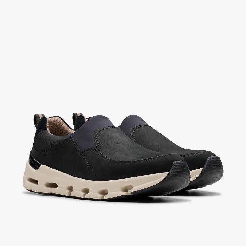 Black Nubuck Clarks Nature X Sky Waterproof | CLKS-85162