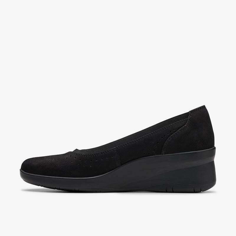 Black Nubuck Clarks Suttyn Kaylie | CLKS-84843