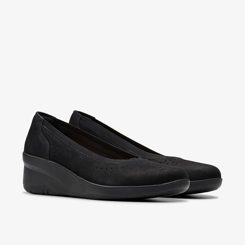 Black Nubuck Clarks Suttyn Kaylie | CLKS-84843