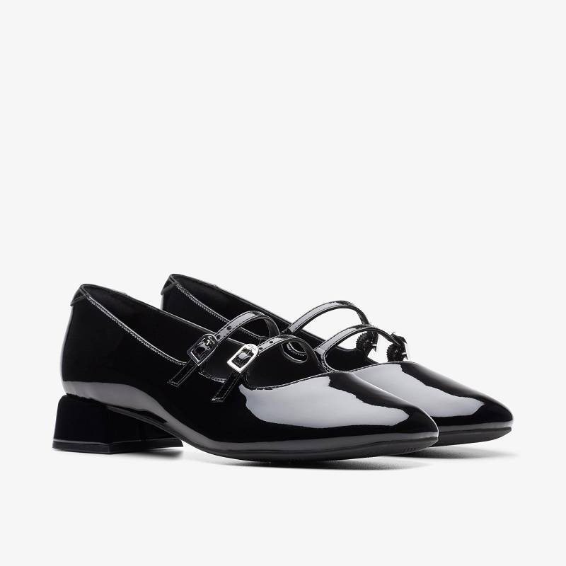 Black Patent Clarks Daiss 30 Shine | CLKS-85238