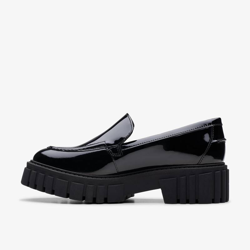 Black Patent Clarks Page Loafer | CLKS-84844