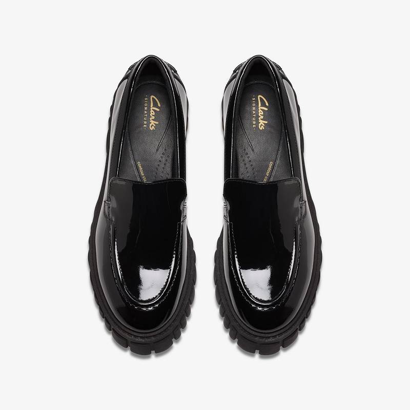 Black Patent Clarks Page Loafer | CLKS-84844