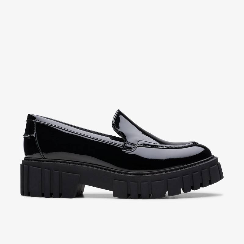 Black Patent Clarks Page Loafer | CLKS-85411