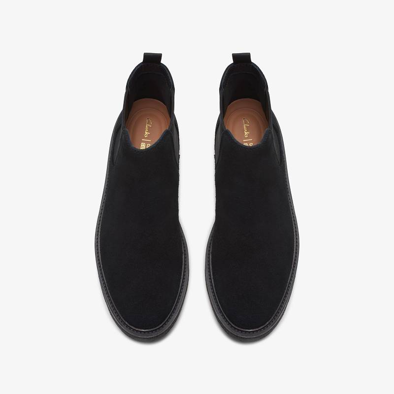 Black Suede Clarks Clarkdale Easy | CLKS-84541