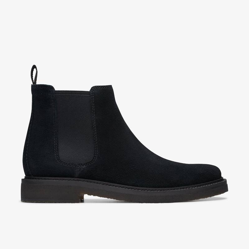 Black Suede Clarks Clarkdale Easy | CLKS-84414