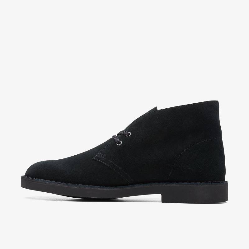 Black Suede Clarks Desert Boot Evo | CLKS-84538