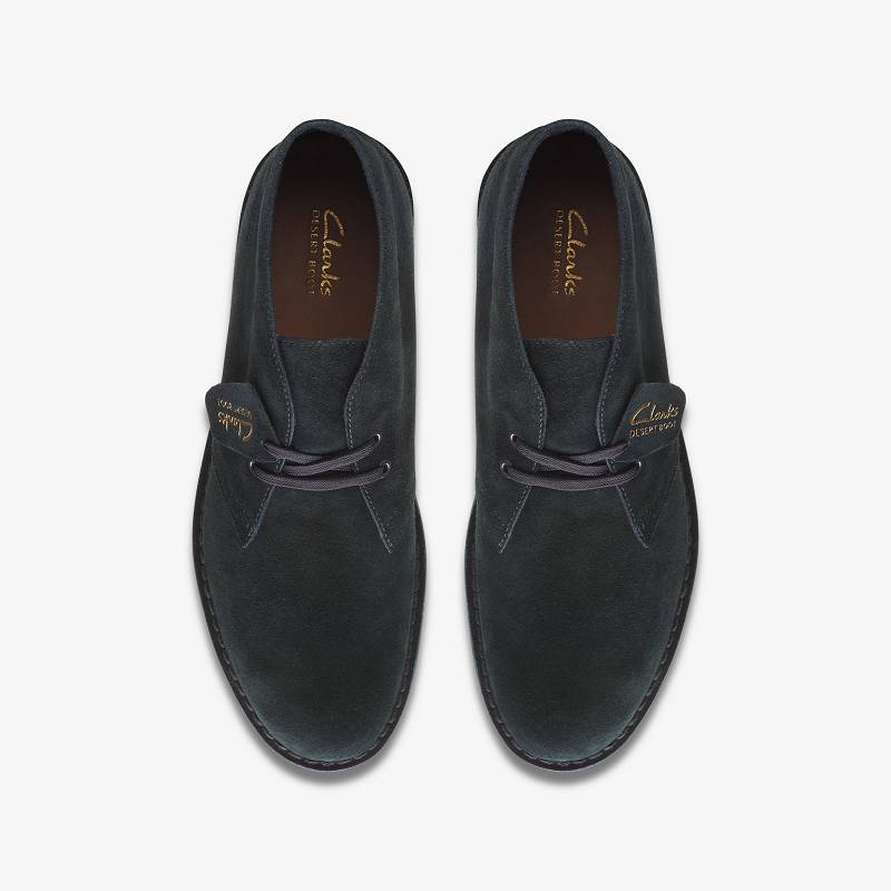 Black Suede Clarks Desert Boot Evo | CLKS-84538