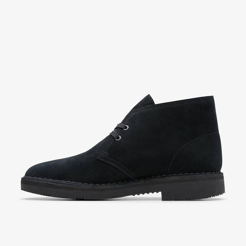 Black Suede Clarks Desert Boot Gore-Tex | CLKS-84611