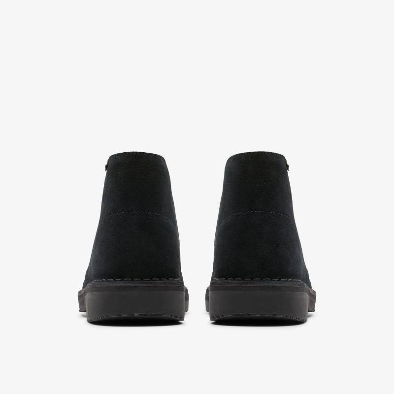 Black Suede Clarks Desert Boot Gore-Tex | CLKS-84611