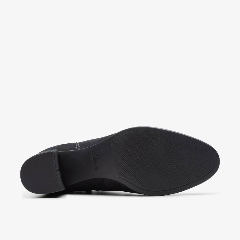 Black Suede Clarks Freva 55 Zip | CLKS-85571