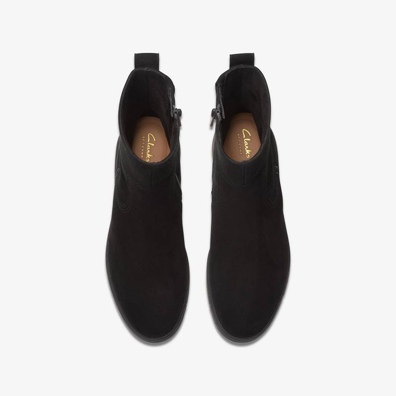 Black Suede Clarks Loriini May | CLKS-85581