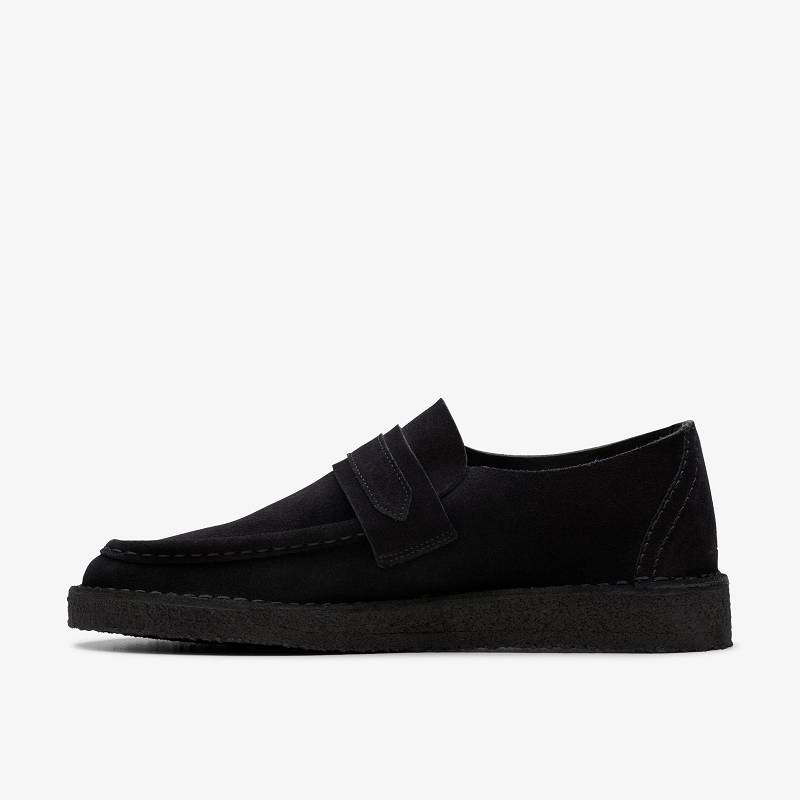 Black Suede Clarks Nomad Loafer | CLKS-84268