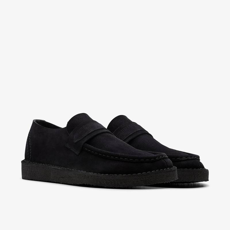 Black Suede Clarks Nomad Loafer | CLKS-84268