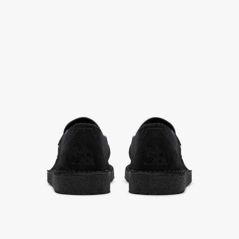 Black Suede Clarks Nomad Loafer | CLKS-84268