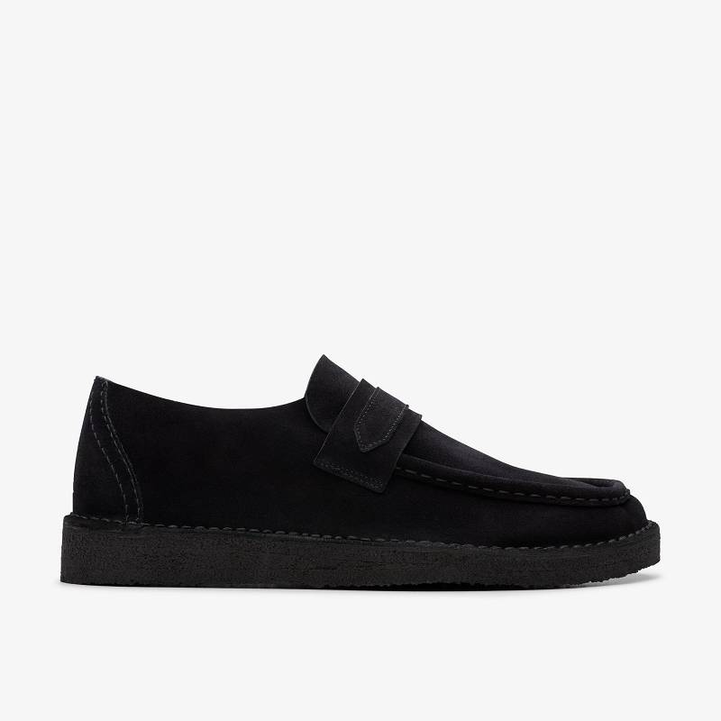 Black Suede Clarks Nomad Loafer | CLKS-84268