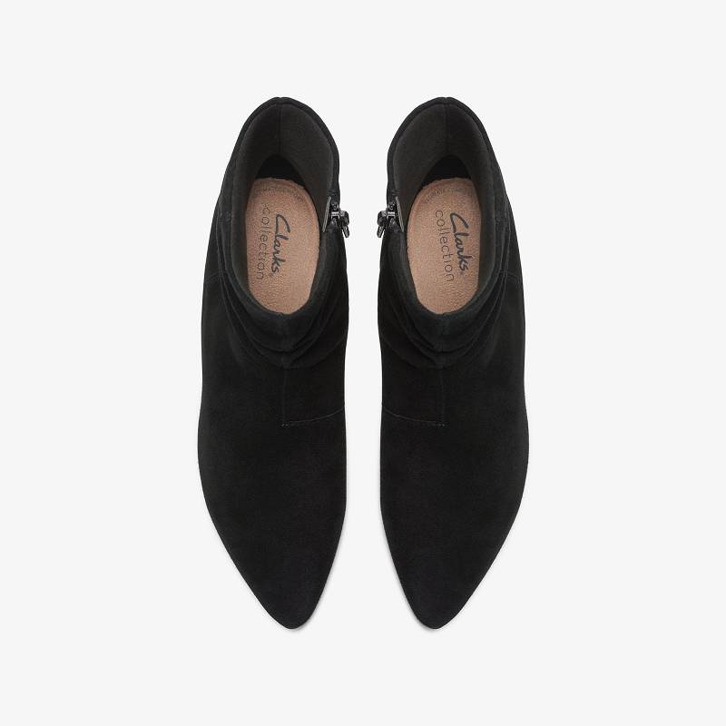 Black Suede Clarks Teresa Skip | CLKS-85101