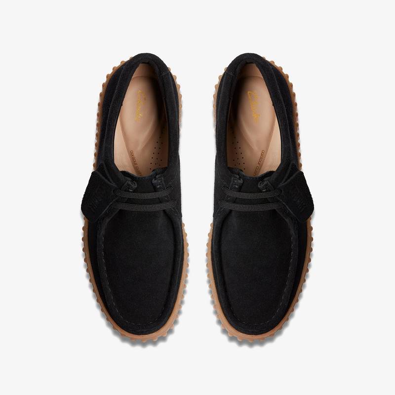 Black Suede Clarks Torhill Bee | CLKS-84699