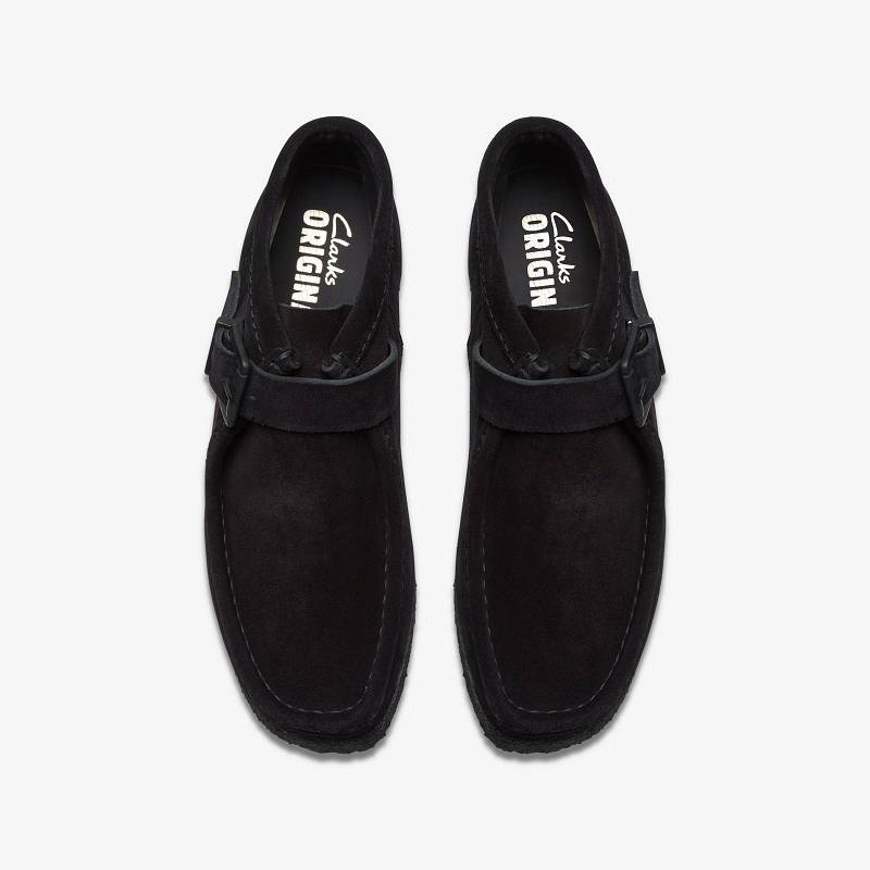 Black Suede Clarks Walla Boot Buckle | CLKS-85608