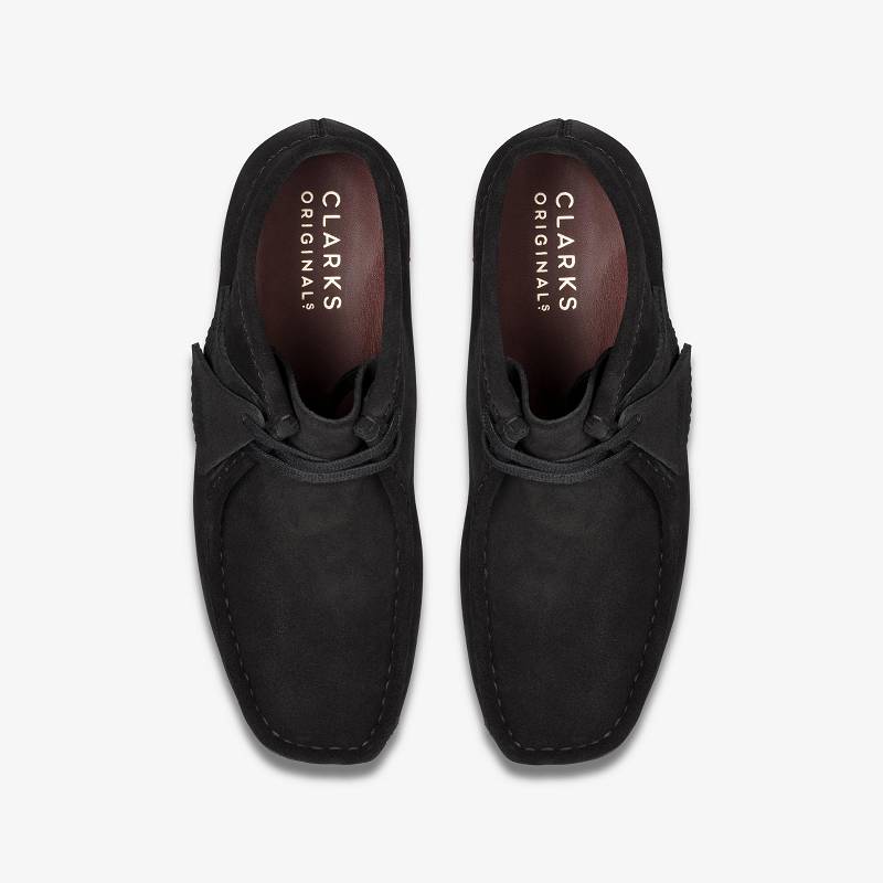 Black Suede Clarks Wallabee Boot | CLKS-85551