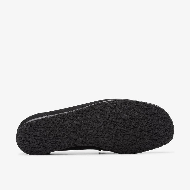 Black Suede Clarks Wallabee Loafer | CLKS-84823