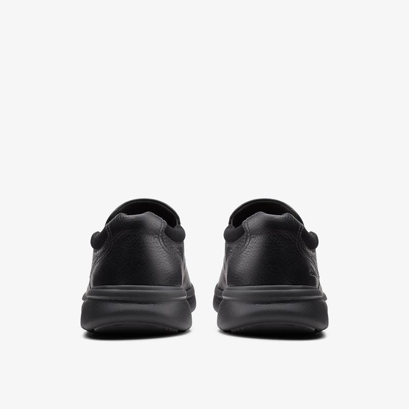 Black Tumbled Leather Clarks Bradley Step | CLKS-84362