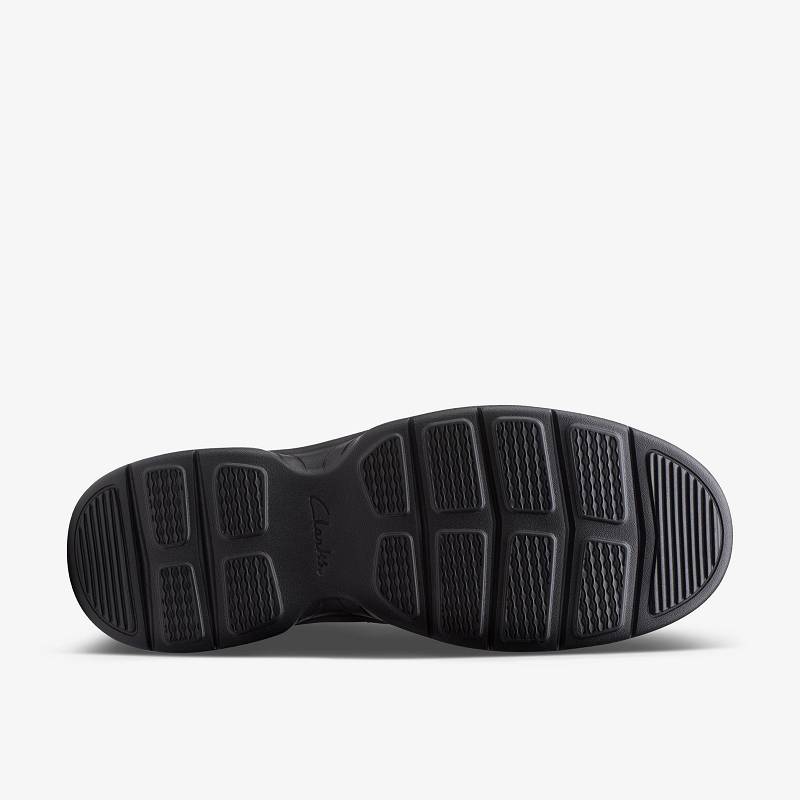 Black Tumbled Leather Clarks Bradley Vibe | CLKS-84327