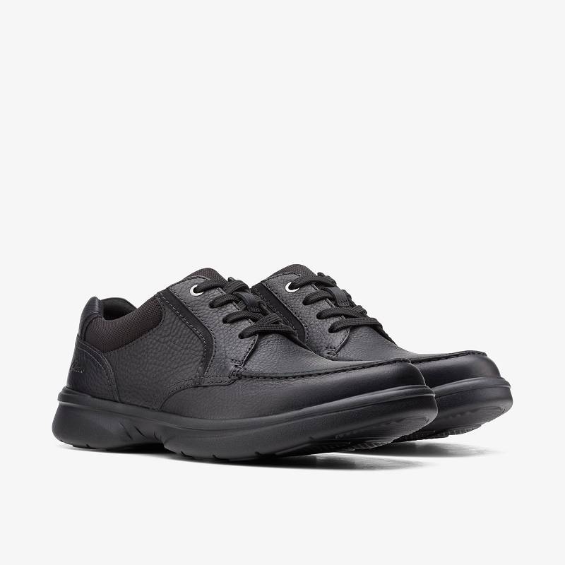 Black Tumbled Leather Clarks Bradley Vibe | CLKS-84327