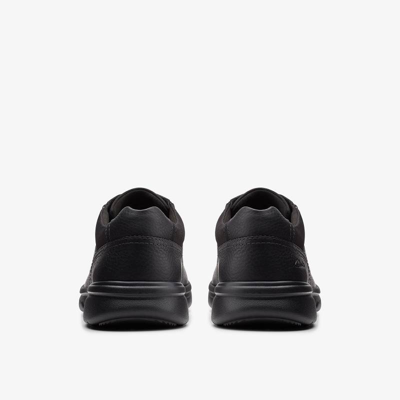 Black Tumbled Leather Clarks Bradley Vibe | CLKS-84327