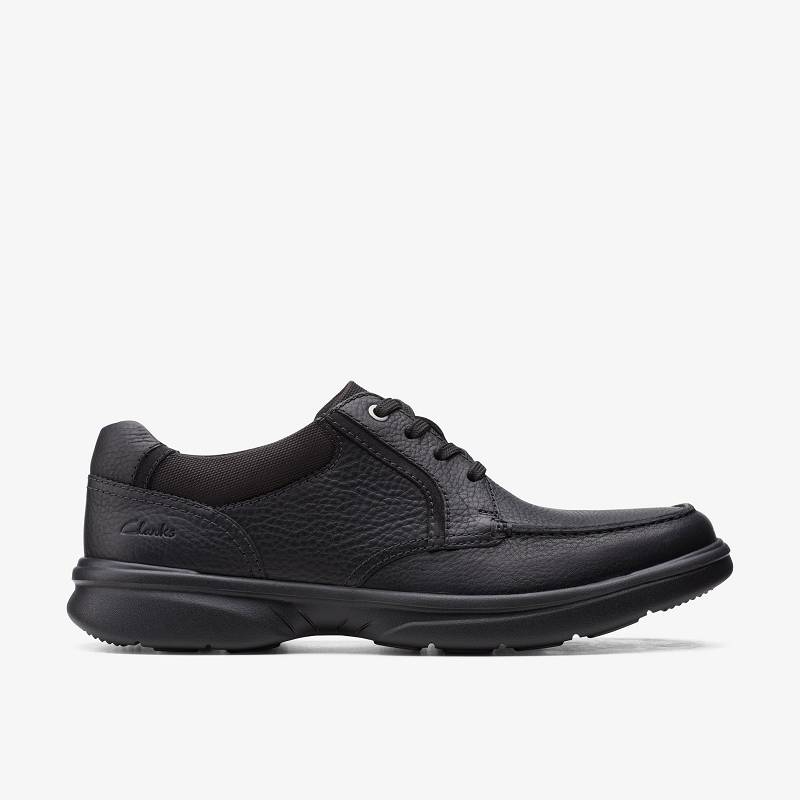 Black Tumbled Leather Clarks Bradley Vibe | CLKS-84327