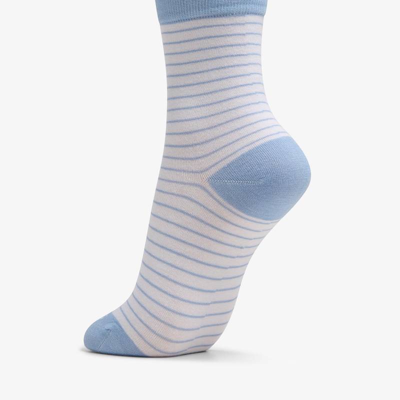 Bright Blue Clarks Stripe Crew Bamboo Sock | CLKS-84667