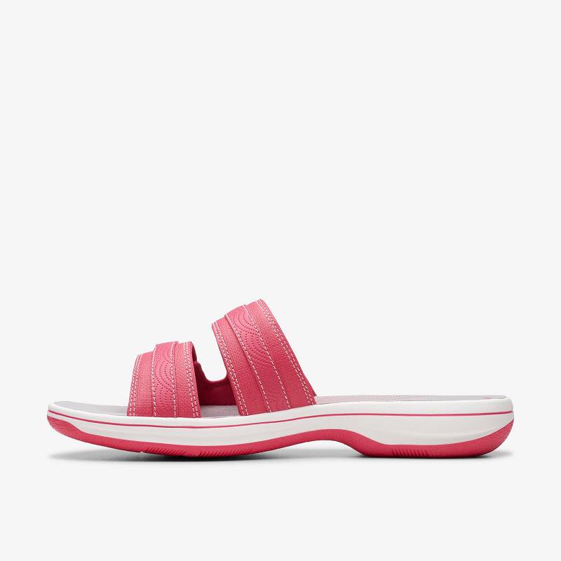 Bright Pink Combination Clarks Breeze Piper | CLKS-84931