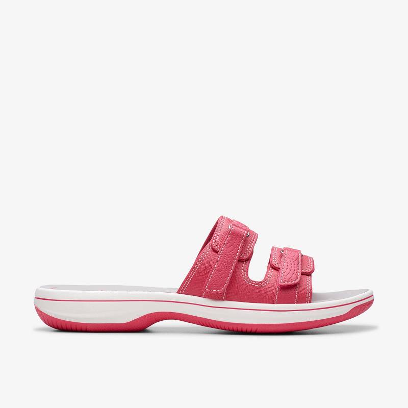 Bright Pink Combination Clarks Breeze Piper | CLKS-84931